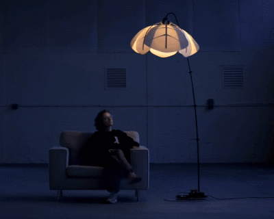 VOUW studio's living lighting blooms like a flower in response to human movement