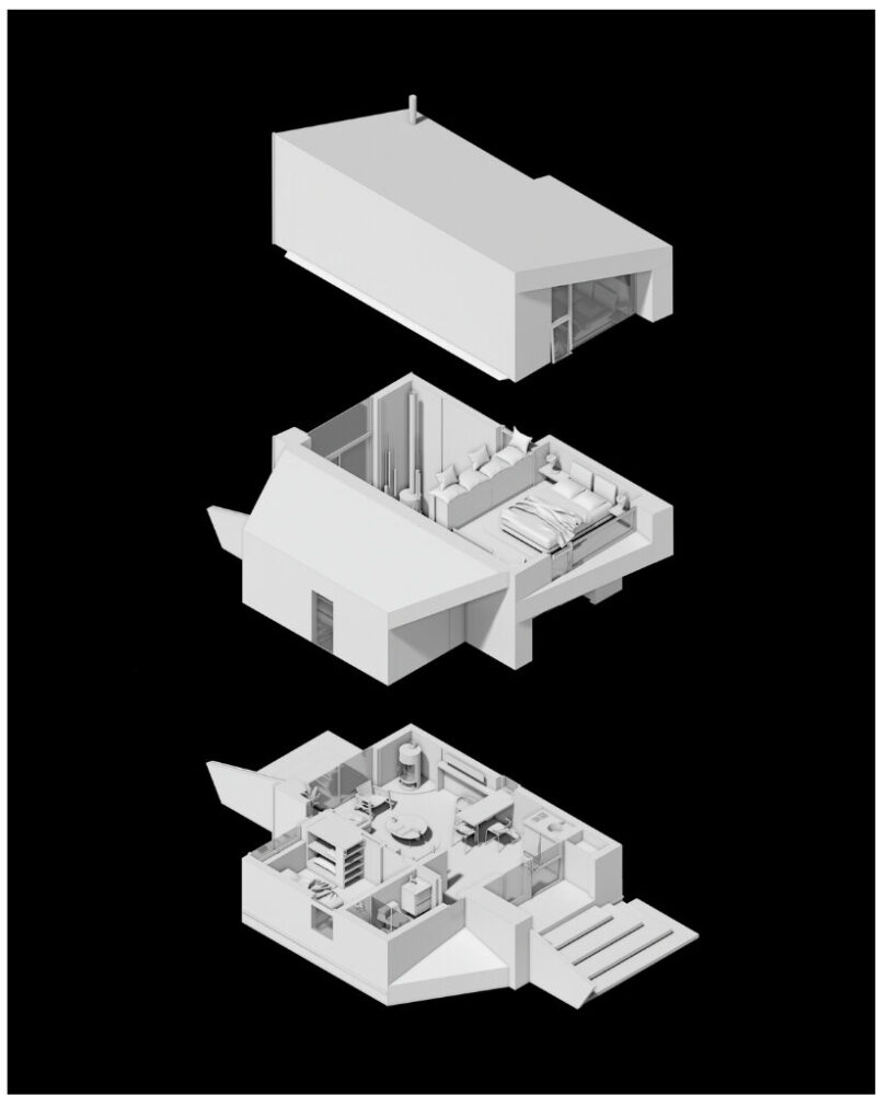 partitioned axonometric