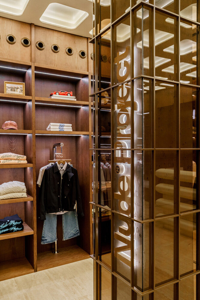 technical lighting by Ilumisa draws attention to the streetwear collections of the brand