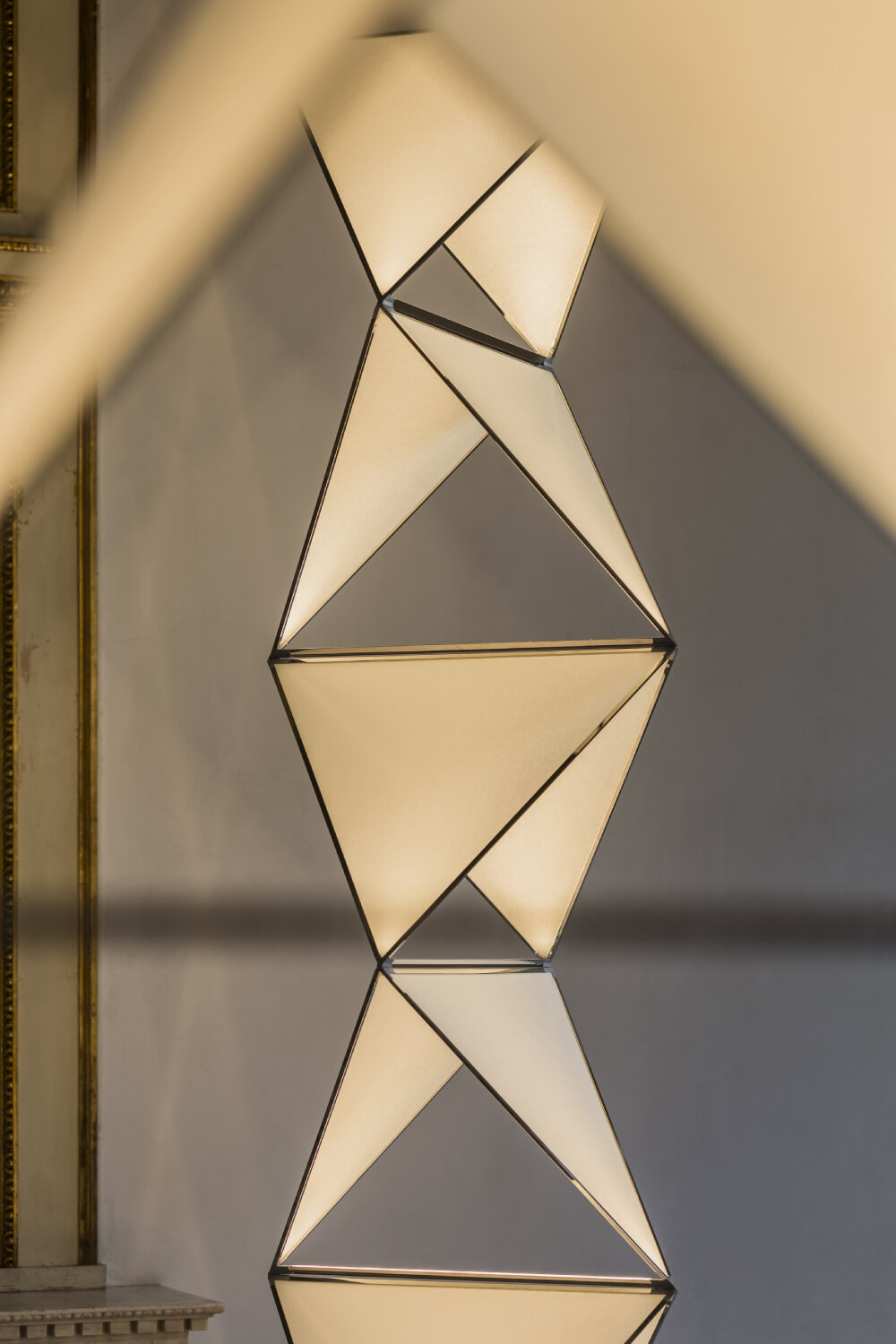 michael anastassiades on suspending modular lighting amid frescoed halls of milanese villa