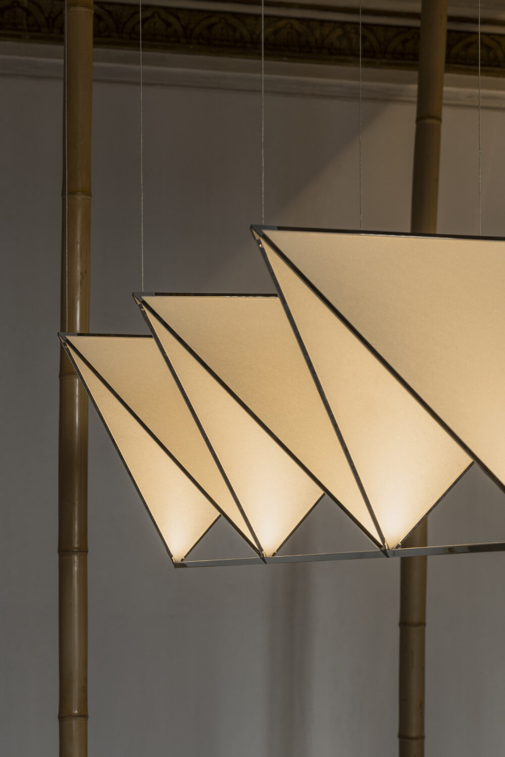 michael anastassiades on suspending modular lighting amid frescoed halls of milanese villa