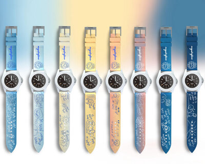 migrating lines interprets time with sunset-to-sunrise watch straps for UNIMATIC