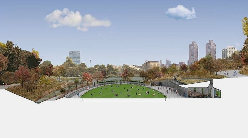 from April to mid-June the pool transforms into a green area