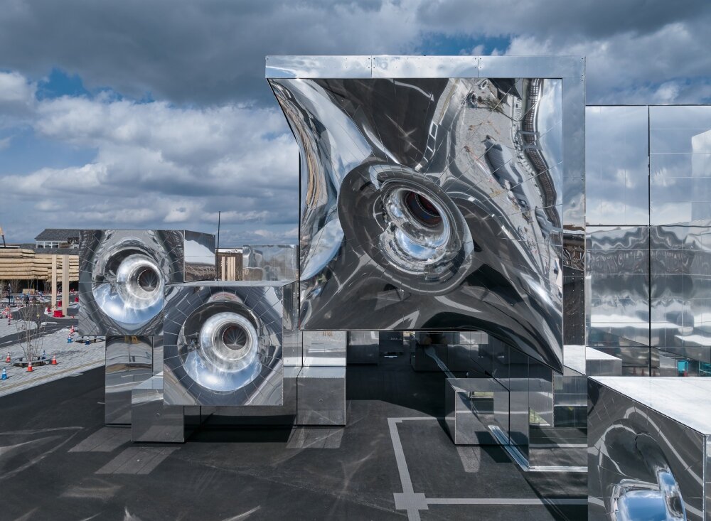 NOIZ’s reflective, voxel-based pavilion blurs physical and digital at expo 2025 osaka