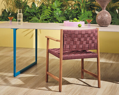 CMP design's griante weaves pedrali's italian craft, fully disassembled frames & lake como