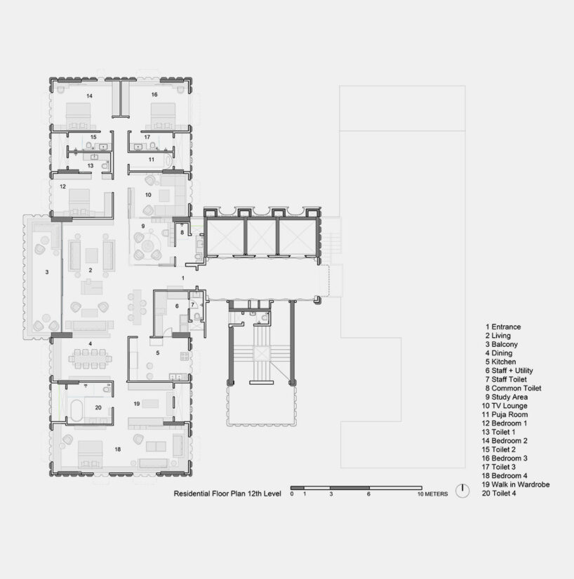 12th Floor Plan by Satguru Builders
