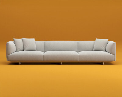prostoria and ramos + bassols reveal floating modular sofa aire at salone del mobile 2025