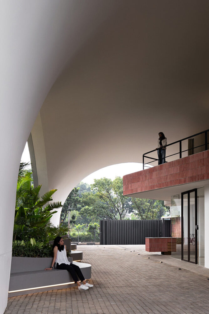 the ground level houses social and creative activities