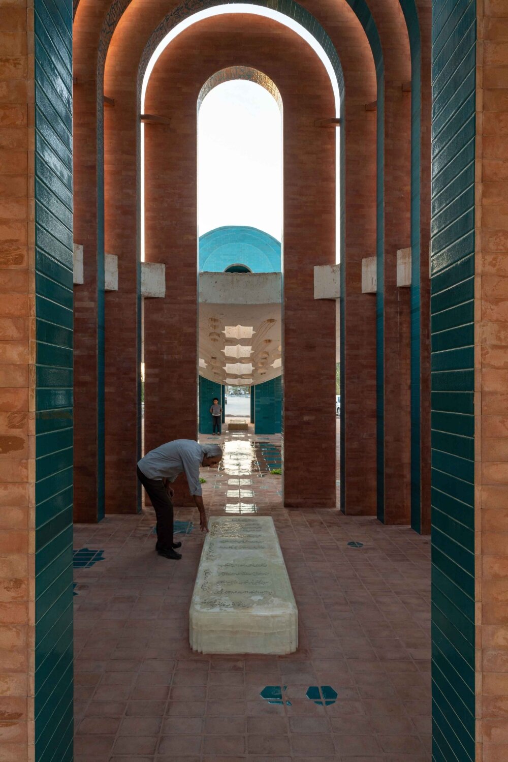 35-51 architects' two-domed shafagh tomb in iran reimagines mausoleum typology