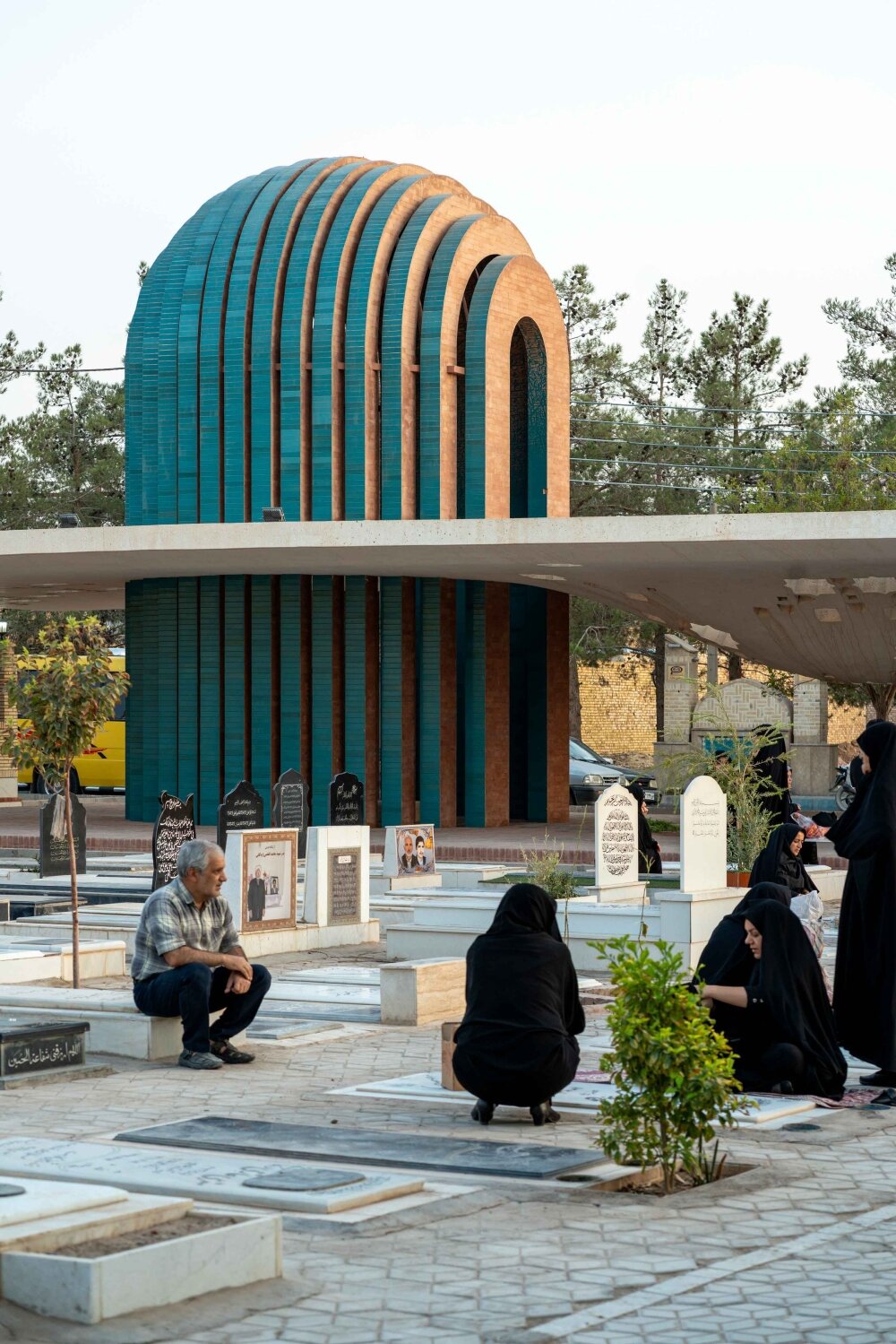 35-51 architects' two-domed shafagh tomb in iran reimagines mausoleum typology
