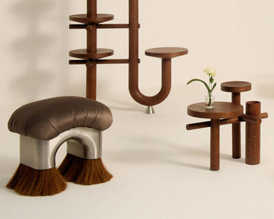studio lugo pairs horsehair with steel in anachron furniture series at milan design week