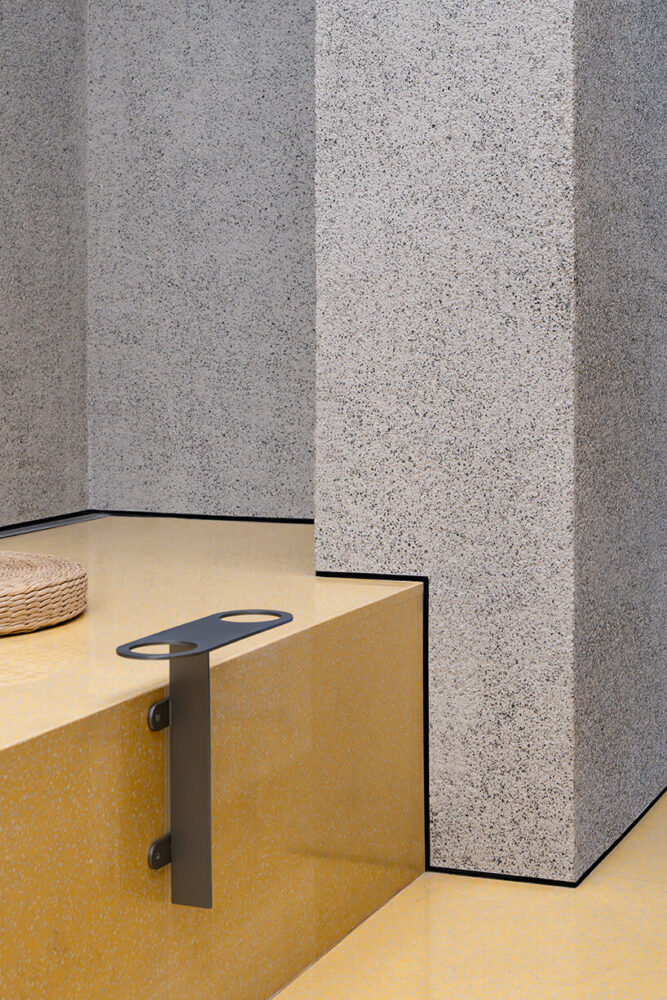 the tea pavilion features cup holder tables