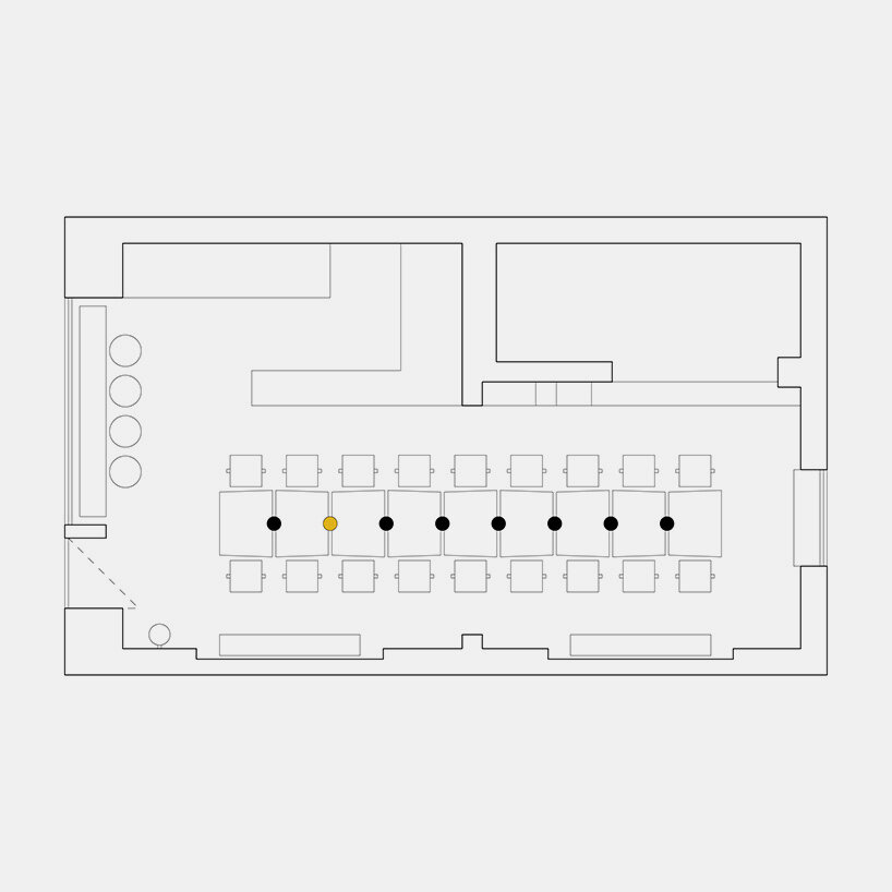 floor plan of the restaurant