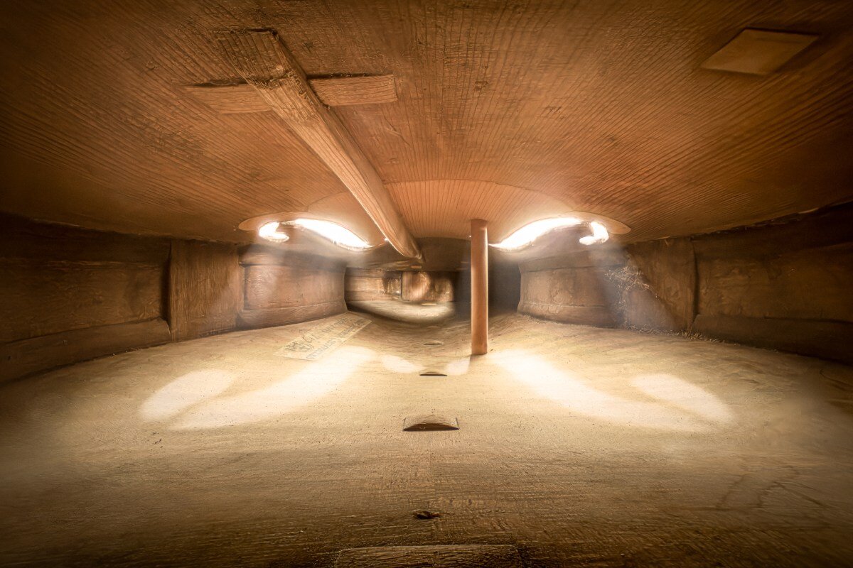 charles brooks captures vaulted, shaded spaces inside historic musical instruments