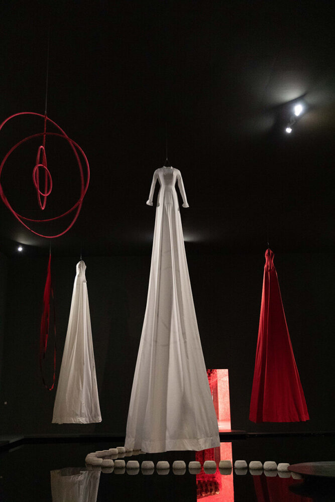 the garments dance in silence | image courtesy of Red Brick Art Museum