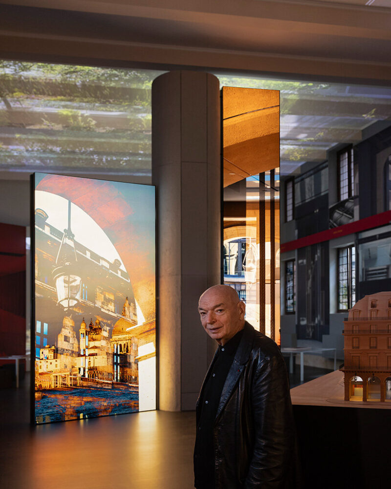 Jean Nouvel in the exhibition 'The Fondation Cartier pour l’art contemporain by Jean Nouvel' at Fondazione Giorgio Cini, Venice, May 2025. © Jean Nouvel / ADAGP, Paris, 2025. Photo © Andrea Rossetti