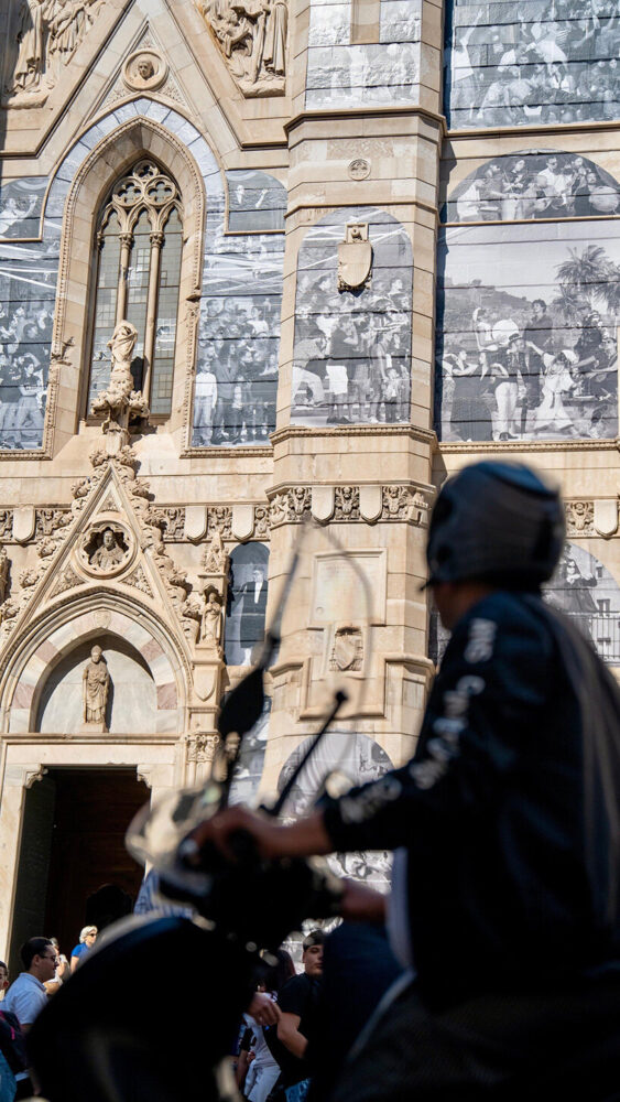 visitors can trace JR’s process from street to screen at  Intesa Sanpaolo’s Gallerie d’Italia