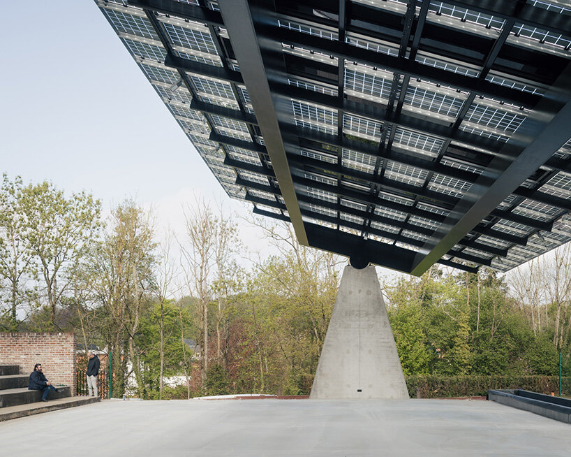 casting geometric shadows across the ground