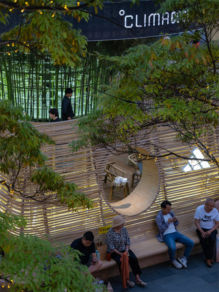 all furniture was crafted from untreated bamboo using traditional methods