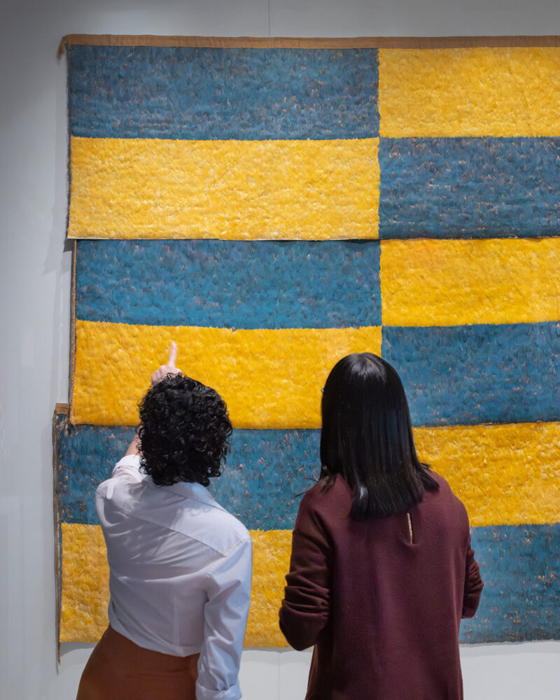 Wari feathered panels in Gallery 363, Arts of the Ancient Americas, The Michael C. Rockefeller Wing, The Metropolitan Museum of Art, New York. photo by Bridgit Beyer