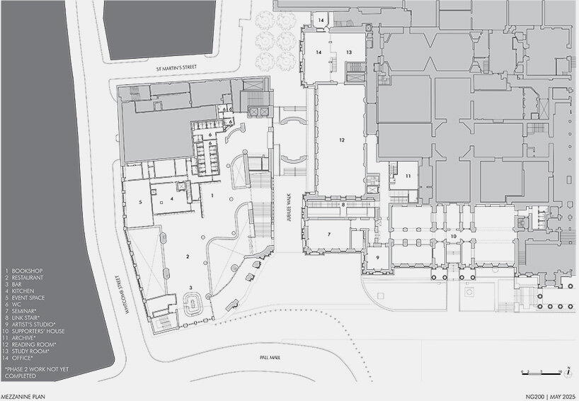 NG200 mezzanine plan by Selldorf Architects