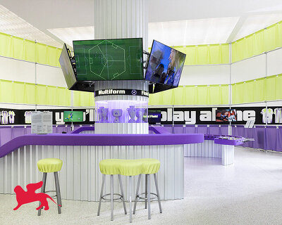 an alternative sports bar within the dutch pavilion rethinks togetherness at venice biennale
