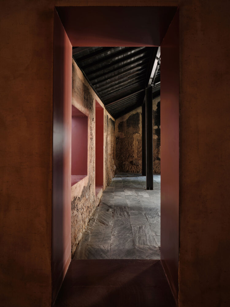 red corridor connects new and old