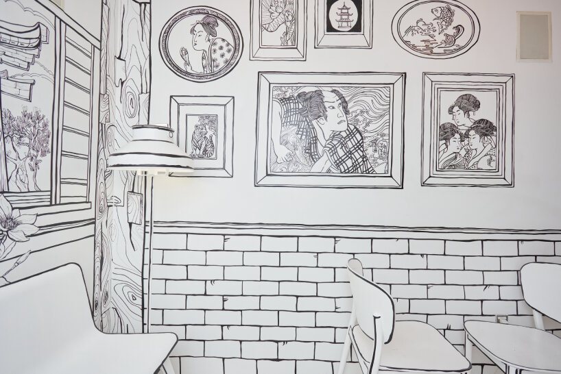 even the 'waiting room' is hand drawn