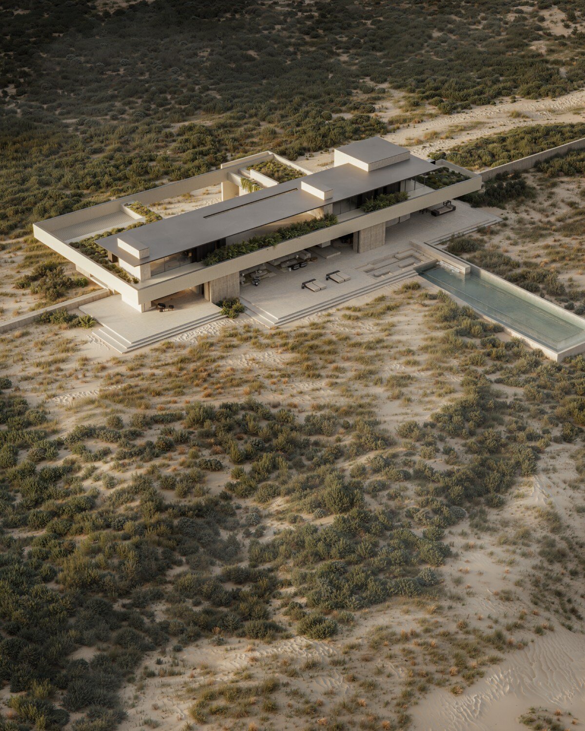 grounded timber planes shape studio JVW's house along south africa's coast