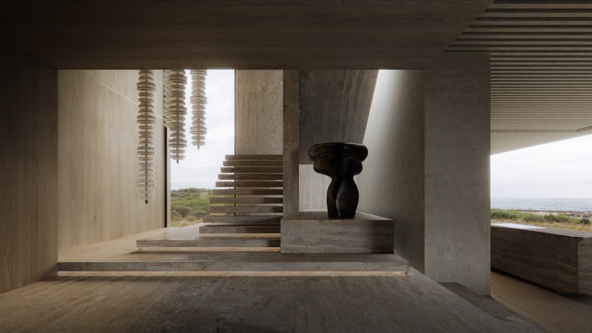 grounded timber planes shape studio JVW's house along south africa's coast