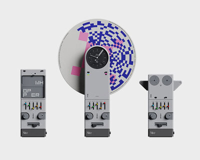 multi-sensory totem device by niice studio visualizes patterns of media misinformation