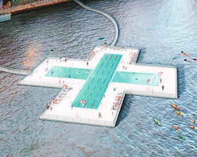 new york city’s water-filtering + POOL completes building the floating vessel’s first version