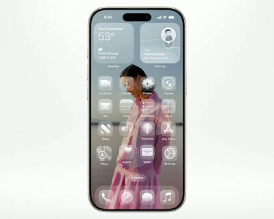 apple unveils liquid glass interface that makes apps and buttons on iOS 26 transparent
