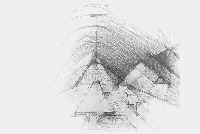 the structure becomes part of the vineyard’s topography