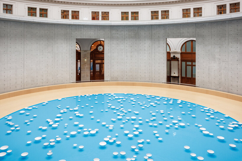 céleste boursier-mougenot turns bourse de commerce into immersive aquatic soundscape