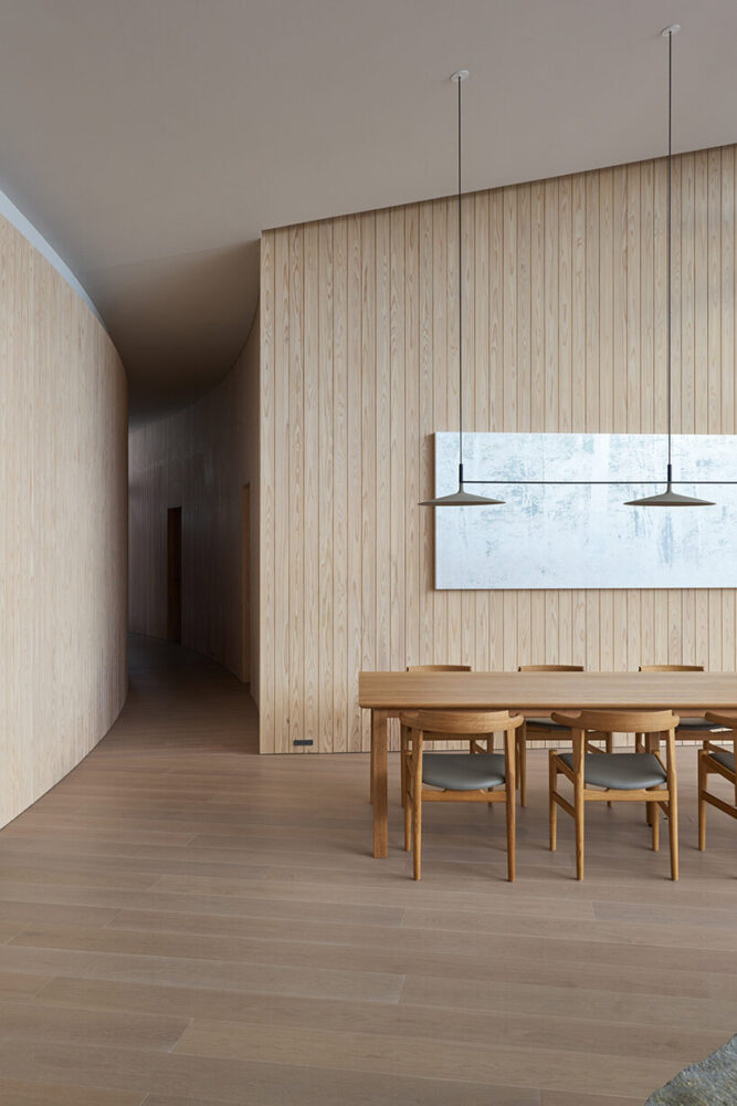 the Cone employs steel-reinforced beams to achieve a generous 15-by-12 meter span