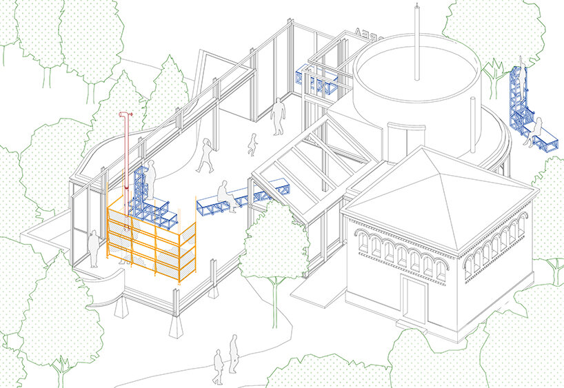 'Time for Trees' exhibition space isometric drawing