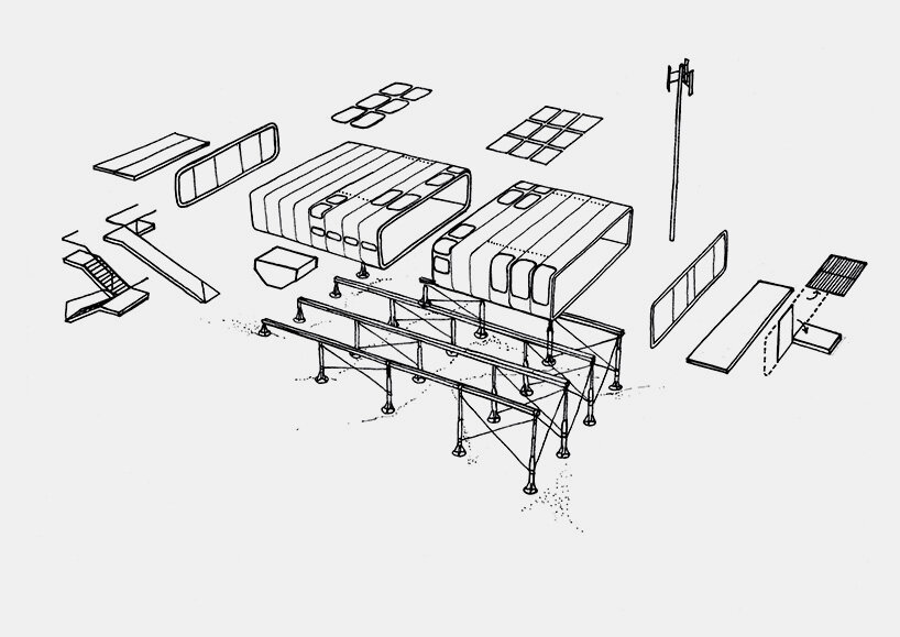 Zip-Up House, exploded axonometric | © RSHP Archive