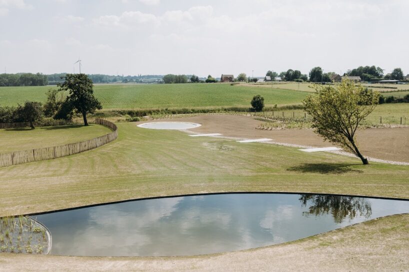 a shallow rain-fed pond that slowly returns water back into the soil