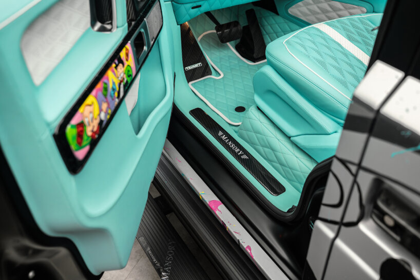 stepping inside the vehicle