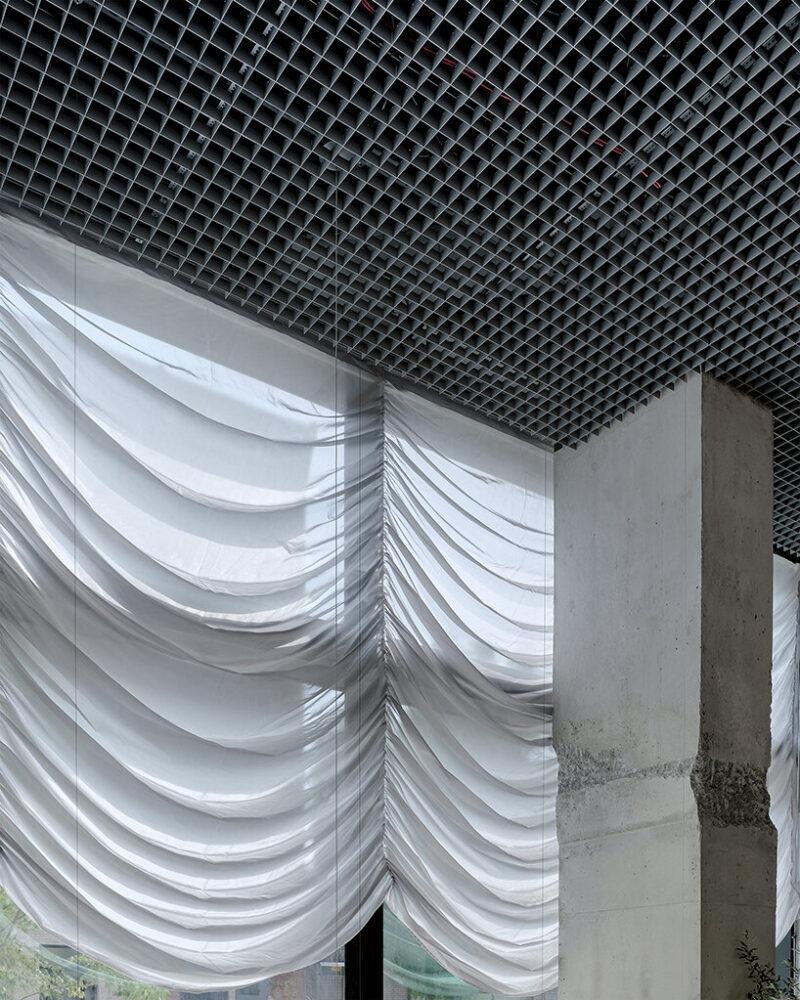 translucent Austrian curtains diffuse sunlight