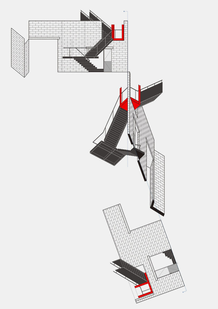 stair axonometric