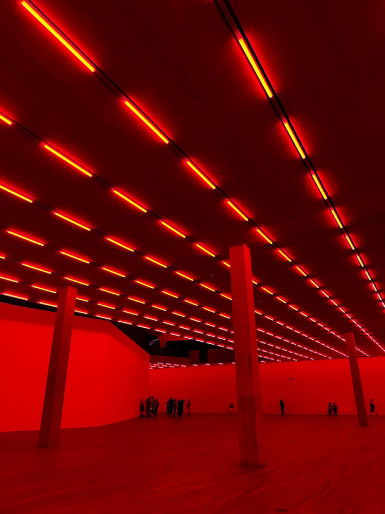 the colored light appears mythical and transient | image © designboom