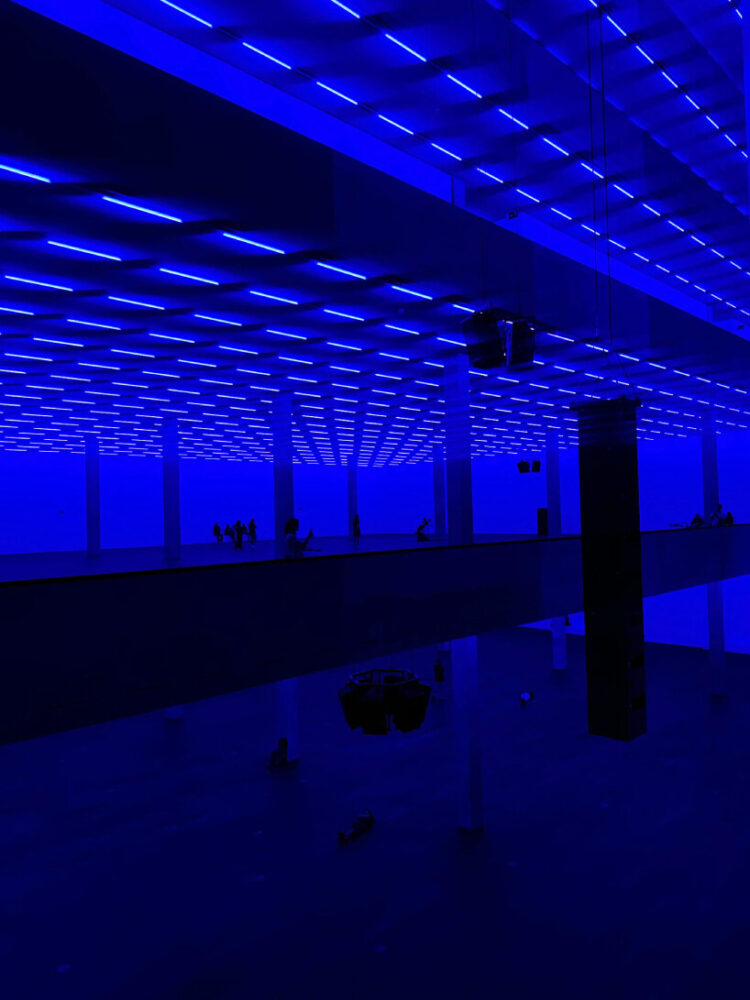 the installation has no clear beginning or end | image © designboom