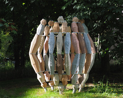 3D printed ceramics tell brussels local stories in pavilion by elise eeraerts & aparicio ronda