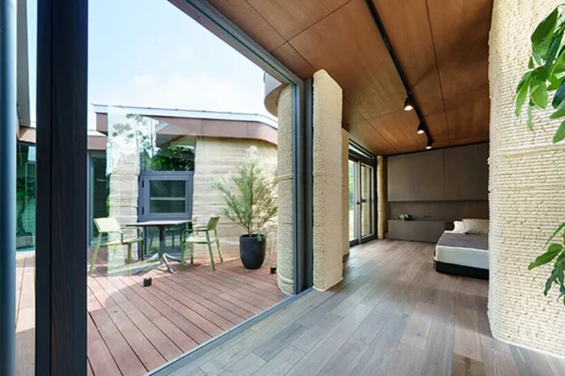 lib work's 3D printed, biodegradable house in japan is made entirely from earth and lime