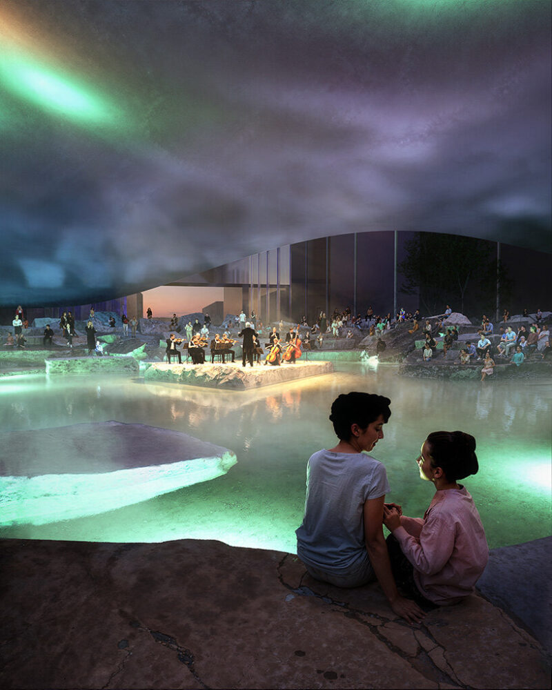 each of the three plazas serves a unique role within the whole