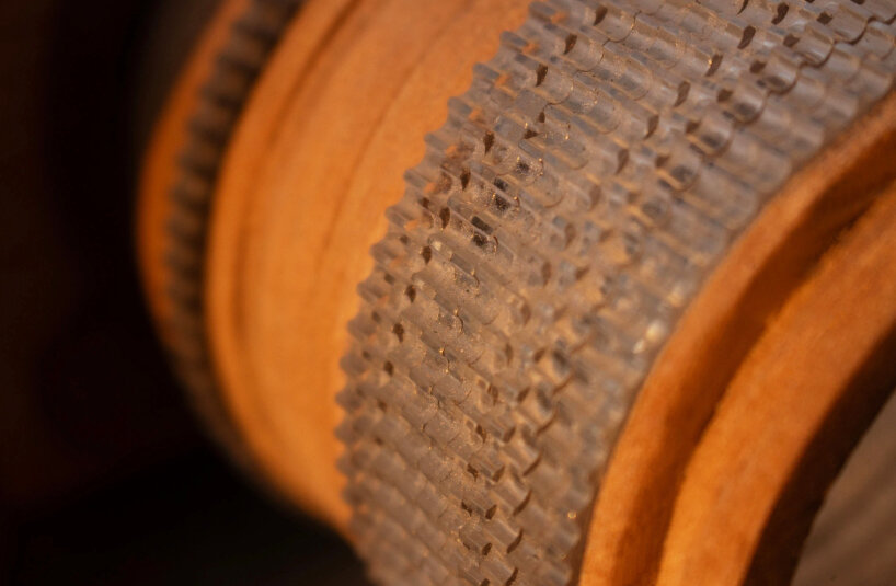 view of the acrylic design around the lens