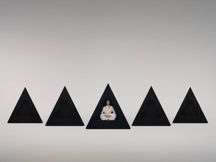 pyramidal cave chair by domain architects for bischiyano shapes retreat for secluded comfort - 5