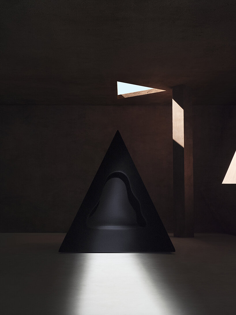 pyramidal cave chair by domain architects for bischiyano shapes retreat for secluded comfort - 9